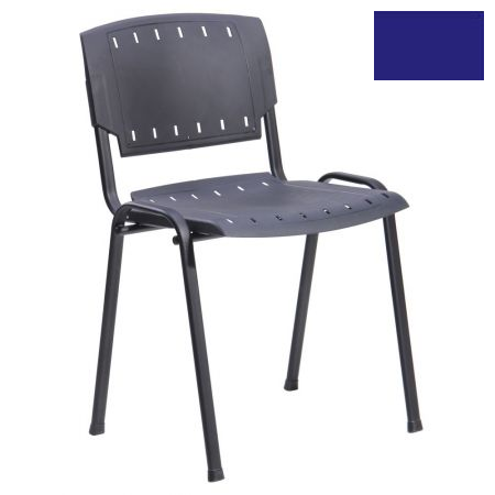 Стілець офісний AMF Призма чорний пластик синій (014570)